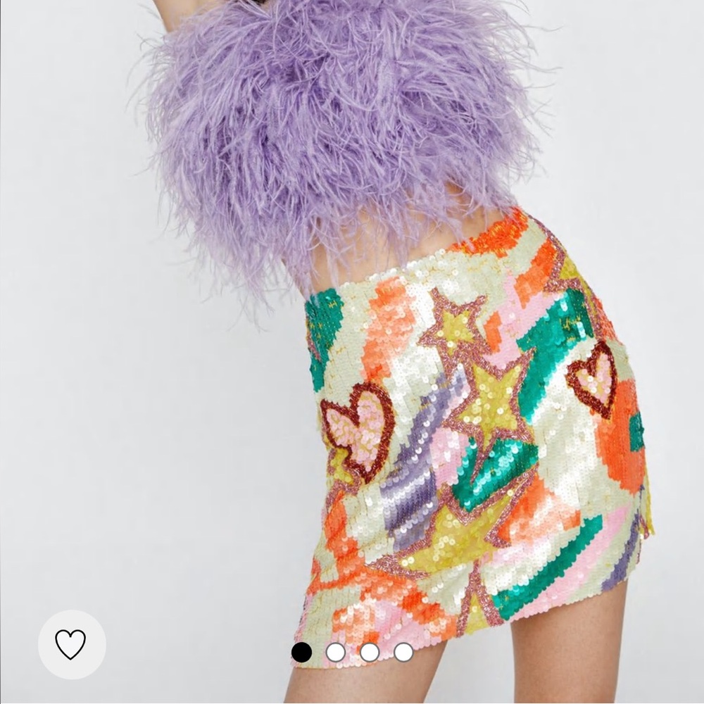 Nasty Gal Multicolor Sequin Mini Skirt